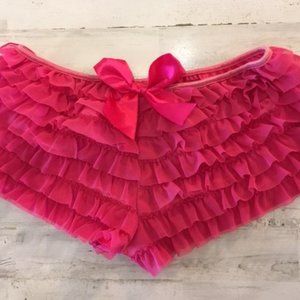 Fuchsia Ruffle Panties with Back Bow – Size S